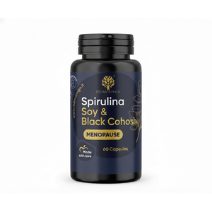 Complément Alimentaire Spiruline, Isoflavones de Soja, Cohosh Noir, Calcium, Vitamine D – 60 Gélules – OEM Marque Privée Italie – Hygiène Féminine - Product Image 1