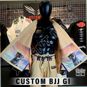 2025 vente en gros personnalisé lieu Jiu-jitsu Kimono couleur pêche/Bjj Gi costumes Jui Jitsu costumes uniforme Kimono Bjj Gi pour unisexe - Product Image 4