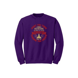 Sweat-shirt en coton mélangé Bouddha Thèmes Imprimer 12 options de couleur Style décontracté 260-280 GSM Placement de conception personnalisable pour l'hiver - Product Image 5