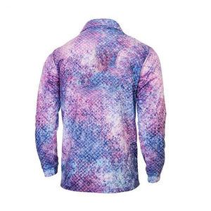 Qualité supérieure unisexe adultes grande taille polos de pêche UPF50 à manches longues personnalisé 100% polyester vêtements de pêche à séchage rapide - Product Image 2