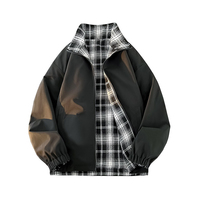 Veste en toile enduite pour homme Coach, col montant, logo sur le devant, légère, respirante, coupe-vent, vêtements d'extérieur pour l'automne et l'hiver, confortable