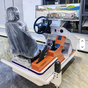 Macchina per l'addestramento alla guida in scuola: simulatore elettrico in plastica con sterzo bidirezionale e luci lampeggianti - Product Image 3