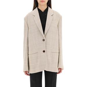 Blazer da Donna in Misto Cotone Testurizzato Rosettan di MALENE BIRGER, Taglia 10, con Decorazione a Bottoni in Colore Naturale - Product Image 2