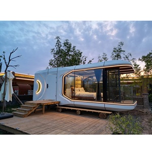 Cabina móvil prefabricada de acero pequeña de lujo, nuevas casas contenedoras de cápsulas superiores para Hotel, Villa o espacio de apartamento - Product Image 1
