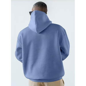 Parche bordado personalizado Sudadera con capucha para hombre Sudaderas con bolsillo de canguro suelto Manga larga 2024 Invierno con capucha para hombres - Product Image 5