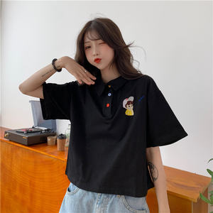 Camiseta de Algodón 100% para Mujer, Talla Grande, con Logotipo Personalizado, Camiseta de Manga Corta al por Mayor para Chicas, Fabricante de Bangladesh - Product Image 3