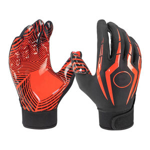 Gants de football américain sur mesure de haute qualité imperméables pour jeunes adultes tailles collantes matériau en cuir - Product Image 1