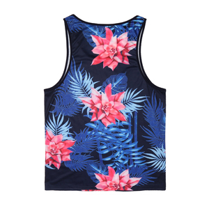 Custom Design Breathable Custom Sizes tank Top Sublimation Print Shirts 100% Polyester Sleeveless Graphic Design Print Singlet - Product Image 3