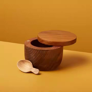 Petite boîte de rangement en bois pour graines et épices, pour la décoration de table et de cuisine, article cadeau fait main - Product Image 2