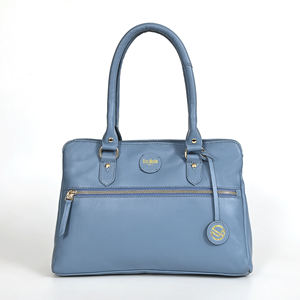 Stylish <b>Women's</b> Casual PU Leather Tote Bag with Zippered Pockets and Adjustable Straps Large Capacity Handbag for Shopping - Product Image 1