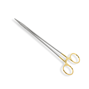 คีมยึดเข็มขนาด9นิ้วทำจากสเตนเลสสตีลสีทองครึ่งเข็ม - Product Image 1