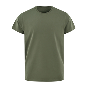 เสื้อยืดผู้ชายแขนปกติแห้งเร็วเป็นมิตรต่อสิ่งแวดล้อมระบายอากาศได้แบบเรียบง่ายทรงหลวมพอดีกับโพลีเอสเตอร์/ ผ้าฝ้าย - Product Image 1