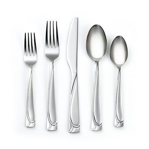 Cuillère Fourchette Couteau Couverts Vaisselle Argenterie Couverts Ensemble Cadeau De Mariage Avec Long Nouveau Élégant Plaqué Argent - Product Image 1