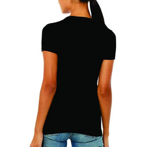 Camiseta de algodón extragrande personalizada para mujer, camiseta 100% de alta calidad para mujer, camiseta para mujer a bajo precio - Product Image 3
