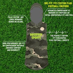 Uniforme de Entrenamiento de Fútbol Americano 7v7 |   Conjunto Deportivo Transpirable para Adultos, de Secado Rápido, que Absorbe la Humedad y con Sublimación - Product Image 2