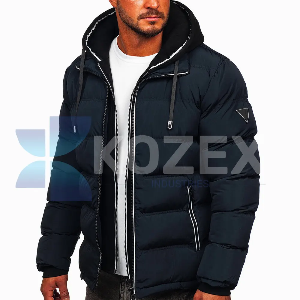 Best Selling Men's Hooded Puffer Jacket Slim Fit Outdoor wear Fashion winter Wear Customized