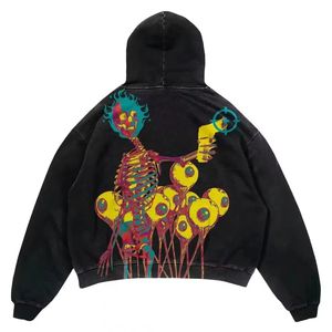 เสื้อฮู้ดพิมพ์ลาย3D แอซิด425gsm ฟอกสีพิมพ์ลายพัฟโลโก้ได้ตามต้องการ - Product Image 3