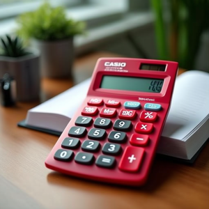 เครื่องคิดเลขตั้งโต๊ะสีแดง Casio MS-20UC-RD-W-EC - Product Image 3