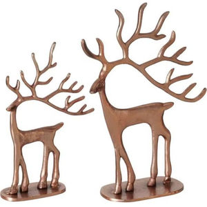 Centro de mesa decorativo de renos de Metal para mesa de comedor con diseño festivo de temporada de vacaciones - Product Image 1