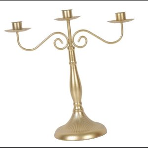Candelabro de Diseño Martillado con Baño de Oro y Cristal, Hermoso y Popular, para Decoración de Bodas - Product Image 6