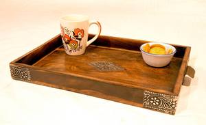 Plateau de service en bois fabriqué à la main en palissandre designer plateau de service cadeau de pendaison de crémaillère plateau décoratif pour mariage décor à la maison - Product Image 3