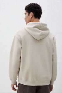 Sweat-shirt à capuche surdimensionné en coton 100% de haute qualité, couleur unie, décontracté, épaules tombantes, pull personnalisé avec logo, sweat-shirt pour hommes - Product Image 6