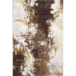 Turkish Luxury Machine Made Carpet Shirink Flosh Brown <b>Yellow</b> Premium Living Room Area from Gaziantep Manufacturer - Product Image 1