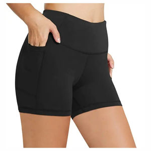Pantalones cortos de motorista de gimnasio de entrenamiento de cintura alta de nuevo diseño para mujer, pantalones de chándal cortos ajustados elásticos - Product Image 1