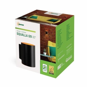 Lampada da parete rotonda in alluminio nero G9 (Spectrum SLIP006004) - Product Image 1
