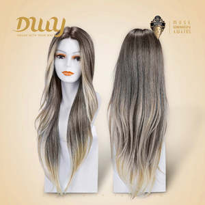Olive-DWY for Ombre <b>Brown</b> and Blonde Synthetic <b>Wig</b> with Free Part Lace Front Curly Synthetic <b>Wig</b> - Product Image 4