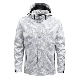 Premium Quality Men's Hooded Windbreaker <b>Jacket</b> Customized Logo Autumn Windproof Zipper Vintage <b>Camo</b> Pattern 2025 - Product Image 3
