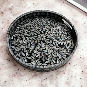 Plateau de service décoratif en nacre fabriqué à la main de haute qualité plateau de rangement unique pour la décoration de la maison en gros du Vietnam - Product Image 2