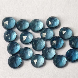Topacio azul de Londres natural Corte Rosa 3mm Facetado-Corte suelto de Topacio Azul de Londres Rosa - Product Image 1