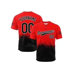 Camiseta de Béisbol con Cuello en V al por Mayor para Adultos, 100% Poliéster, Secado Rápido, Marca Personalizada, para Sóftbol y Béisbol - Product Image 3