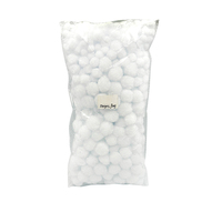 Lot de 500 pompons en PP blanc personnalisés de 10 mm/15 mm/20 mm PLOMA AE22, non toxiques, doux et moelleux, pour travaux manuels