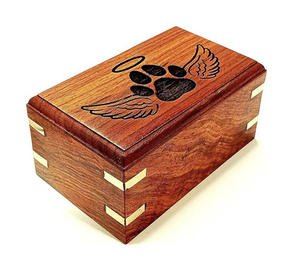 High Quality American-Style Handmade Wood Cremation <b>Urns</b> Modern Design Funeral Ashes Vessels for Cats and <b>Dogs</b> Wholesale - Product Image 2