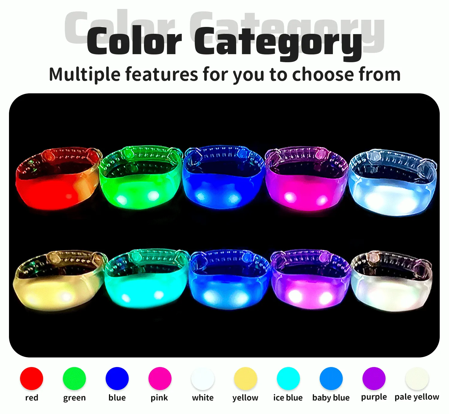 Programmierbare led-Armbänder Neon-Armband Konzert Fluoreszenzlicht Pulsera led-Armband