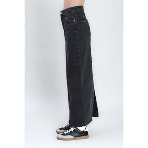 กระโปรงทรงดินสอผ่าหลังยาว - สีดำ - Product Image 4
