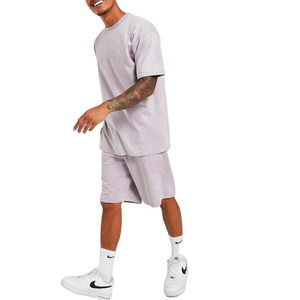 Conjunto de Pantalones Cortos Deportivos de Algodón con Estampado Personalizado para Hombre, Transpirable, Talla Grande, Informal, de Dos Piezas, Ropa de Verano, Estilo Urbano, Secado Rápido - Product Image 4