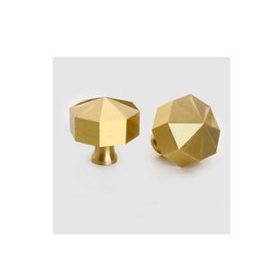 Wholesale Pull Brass Half Knob Drawer Knob Kitchen Furniture Wardrobe <b>Door</b> Cabinet <b>Handles</b> and Knobs with Sale - Product Image 1