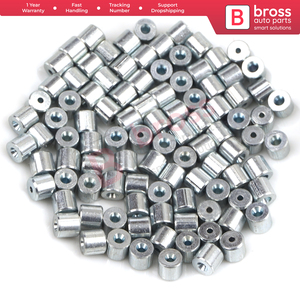 หมุดยึดปลายสายเคเบิลควบคุมหน้าต่าง BCR010 6x5.45/1.7มม. 100ชิ้นอะไหล่รถยนต์ทำจากไก่งวง - Product Image 3