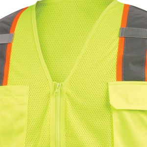 ZOHSUB POWER INDUSTRY Reflective Safety Vest <b>Jacket</b> ANSI Class 2 Waterproof LED Flash <b>Lightweight</b> High Visibility Clothing - Product Image 3