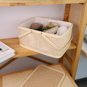 Panier de rangement de cuisine vietnamien coloré en bambou et en jonc de mer, tolérance de haute précision pour le pain, boîte cadeau multifonctionnelle - Product Image 2