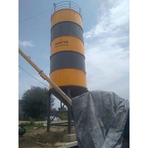 Silo de Cemento Eléctrico de 30 Toneladas, Marca Navya, de Acero Suave, Totalmente Automático, con Componentes PLC, Alimentación de 200V para Planta Dosificadora de Concreto - Product Image 2