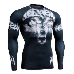 Workout Gym Rashguards Compression Shirt Wholesale Custom Sublimation Printed Grappling <b>Bjj</b> MMA <b>Rashguard</b> - Product Image 1