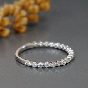 10K สายคาดแต่งงานเพชรโตในห้องปฏิบัติการทองเครื่องประดับเพชรทรงกลมแหวนหมั้นของขวัญสำหรับวงแต่งงานของเธอ - Product Image 3