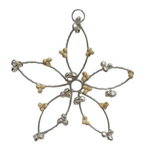 Juego decorativo para el hogar de alta calidad de 2 corazones colgantes de hierro/Cuentas niqueladas para colgar en la pared para decoración navideña de vacaciones - Product Image 4