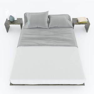 Cadre de lit minimaliste scandinave en bois massif durable - Mangue/Chêne - Product Image 2