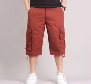 Pantalones Cortos Deportivos para Hombre, Estilo Urbano, con Bolsillo Trasero con Cierre, Cierre con Cordón, Secado Rápido, Transpirables, de Spandex/Algodón, Elásticos en 4 Direcciones - Product Image 1