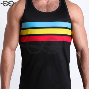 Hombres Cool Dry Athletic Workout Camisetas sin mangas Casual Culturismo Fitness Training Tee Gym Muscle Tank Tops - Product Image 1
